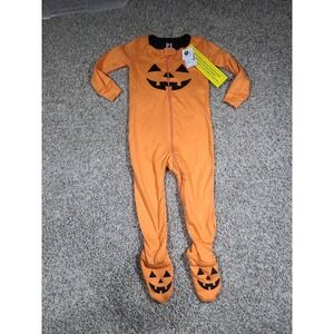NWT Children's Place Halloween Zipper Sleeper Romper 9-12m